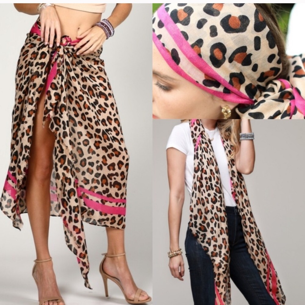 🌺Just in🌺 Leopard Print Scarf Sarong Wrap Cover